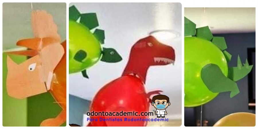 Figuras de Dinosaurios con Globos de colores